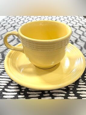Fiesta Sunflower Ceramic Tea Cup and Saucer Set